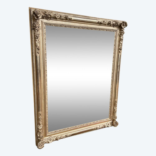 Specchio Napoleone III Con Foglia Oro
