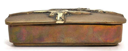Boîte De Créateur En Bronze Doré Double Patine 1990