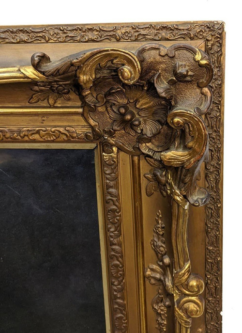 Olio su tela copia di L'Orage di Pierre Auguste Cot in una graziosa cornice ad orecchio