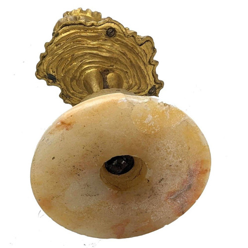 Colombina in bronzo di Georges Omerth Piccola scheggiatura sulla base in onice