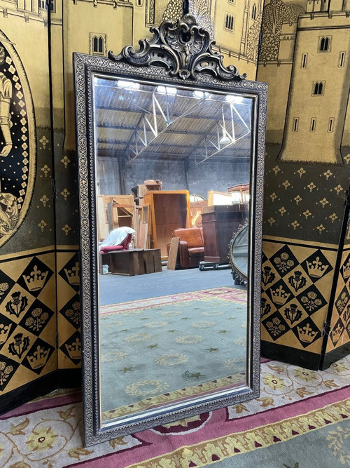 Napoleon III Mirror With Gold Leaf And Blackened Wood