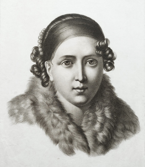 Etching Allegorical Engraving Winter Portrait Of A Lady By Lemire Empire Period 19th C Old Print