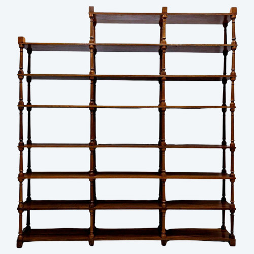 Large Modular Mahogany Presentation Library Shelf