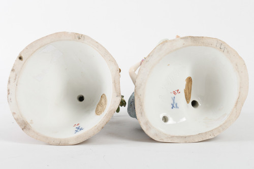 COPPIA DI CANDELIERI MEISSEN FINE DEL XIX SECOLO