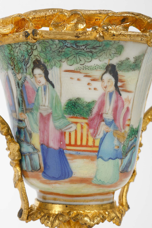 A pair of late 19th century Chinese porcelain vases