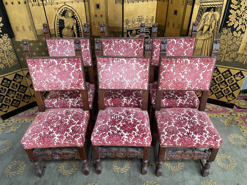 Suite Of 6 Renaissance Chairs - Haute époque