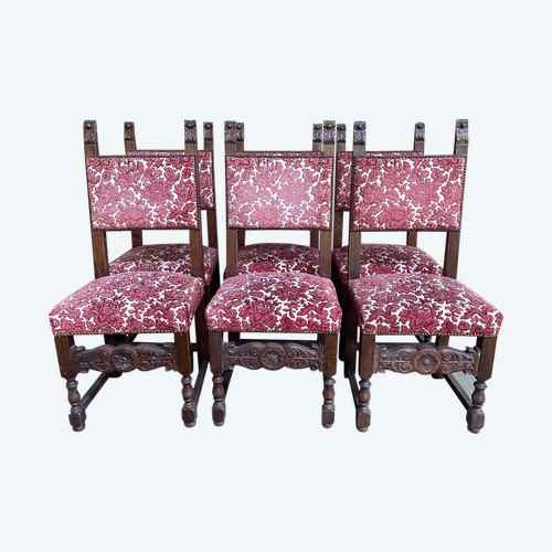 Suite Of 6 Renaissance Chairs - Haute époque