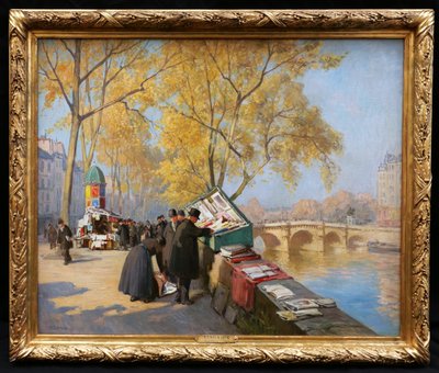 Henri Alphonse BARNOIN, Paris, the second-hand booksellers at Pont-Neuf