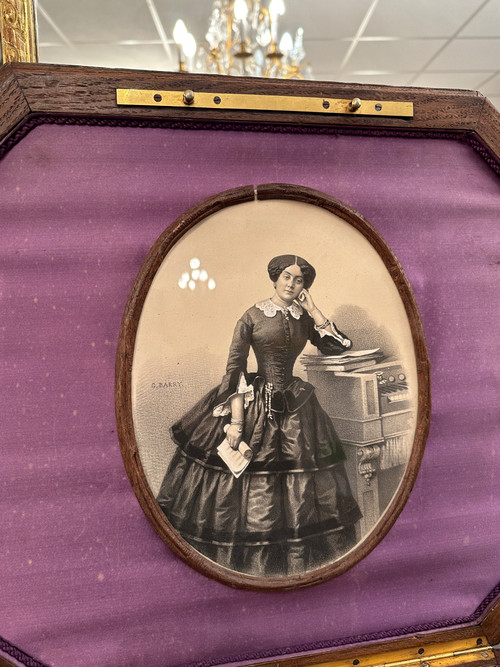 Viardot Frères Et Cie, Rara Scatola in Legno Intagliato Periodo Napoleone III Circa 1850