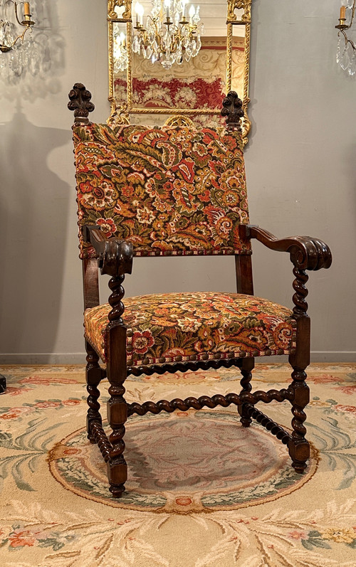 Fauteuil d'Apparat De Style Louis XIV d'Epoque XIXème