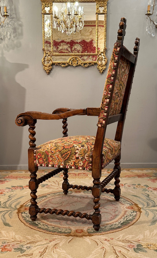 Fauteuil d'Apparat De Style Louis XIV d'Epoque XIXème