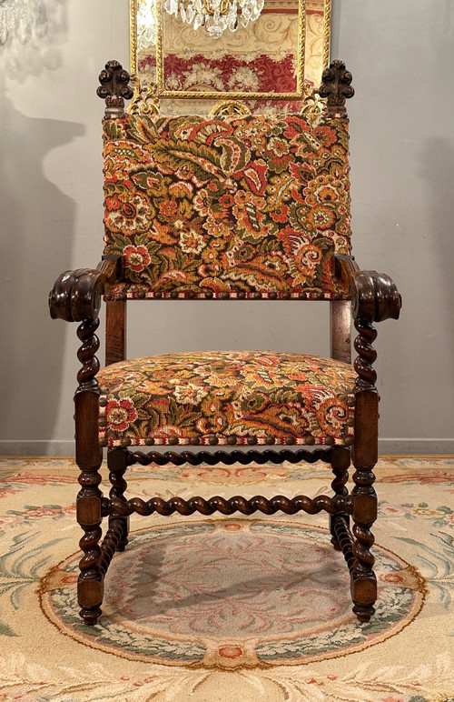 Fauteuil d'Apparat De Style Louis XIV d'Epoque XIXème