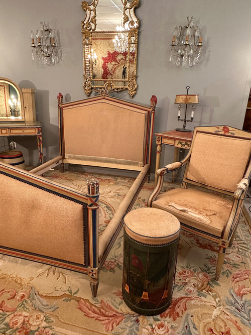 Exceptionnelle Chambre A Coucher Revolutionnaire d'Epoque XIXeme