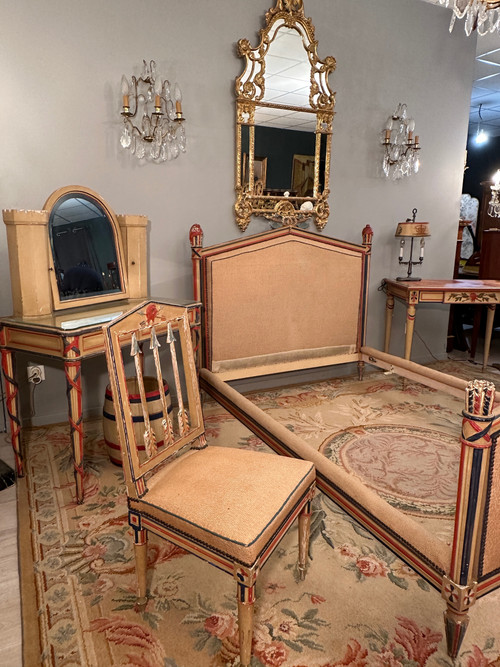 Exceptionnelle Chambre A Coucher Revolutionnaire d'Epoque XIXeme