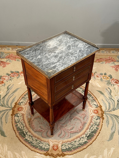 Small Chiffonniere Table In Mahogany, Louis XVI Period Circa 1780