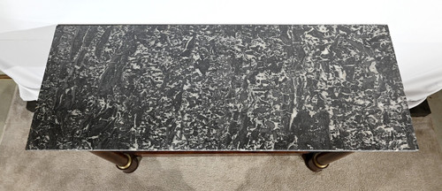 Console in radica di mogano, Ringer timbrato, Faubourg Saint Antoine, periodo Impero – Inizio XIX secolo