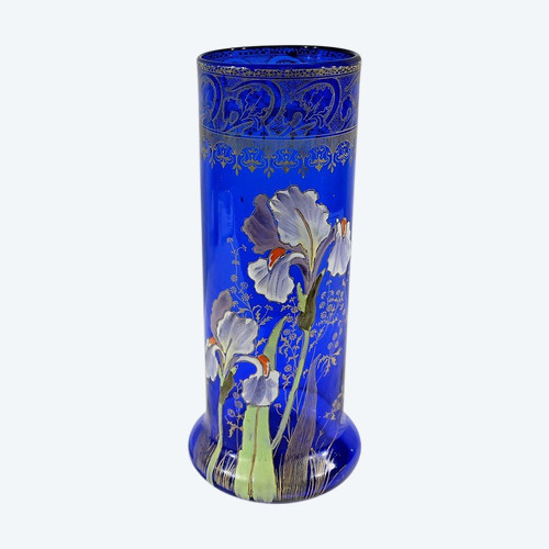 Vase Legras «Les Iris», Art Nouveau – Fin XIXe