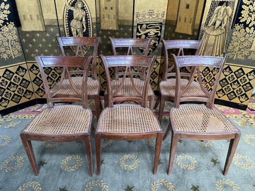 Suite Of 6 Directoire Period Chairs