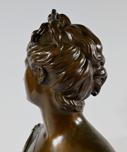 “Diane la Cacciatrice” in bronzo, secondo Houdon – Fine XIX secolo