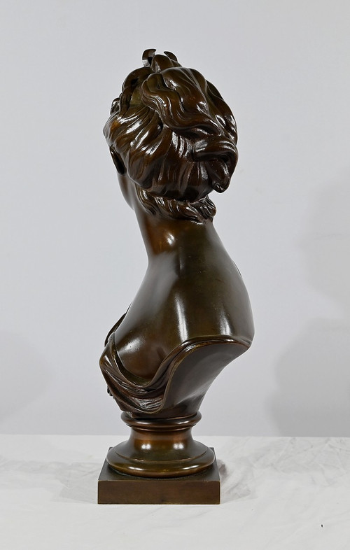 “Diane la Cacciatrice” in bronzo, secondo Houdon – Fine XIX secolo