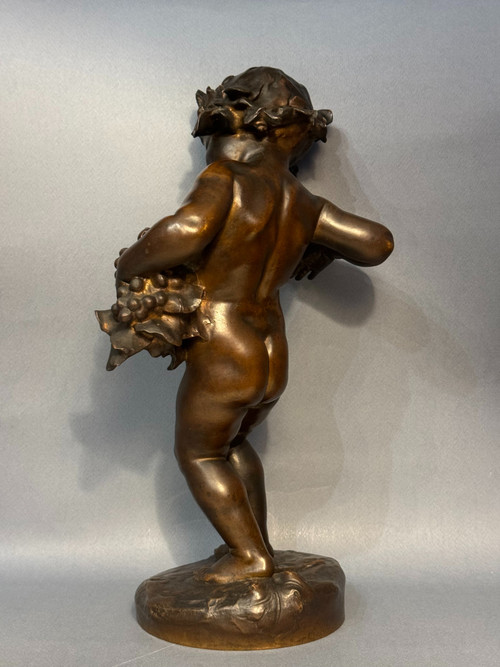 Bronzo Artdeco "Bacco bambino" firmato MALRIC