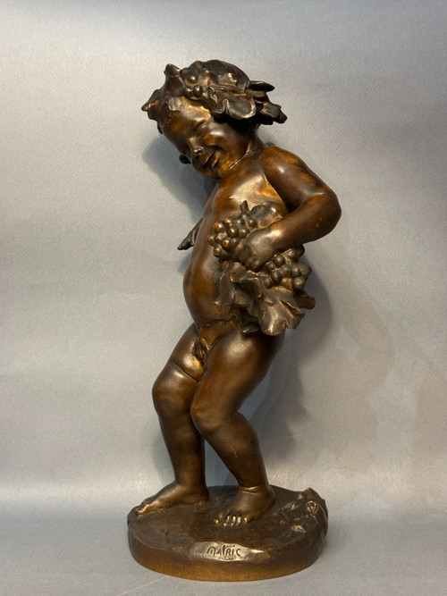 Bronzo Artdeco "Bacco bambino" firmato MALRIC