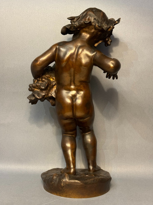 Bronzo Artdeco "Bacco bambino" firmato MALRIC
