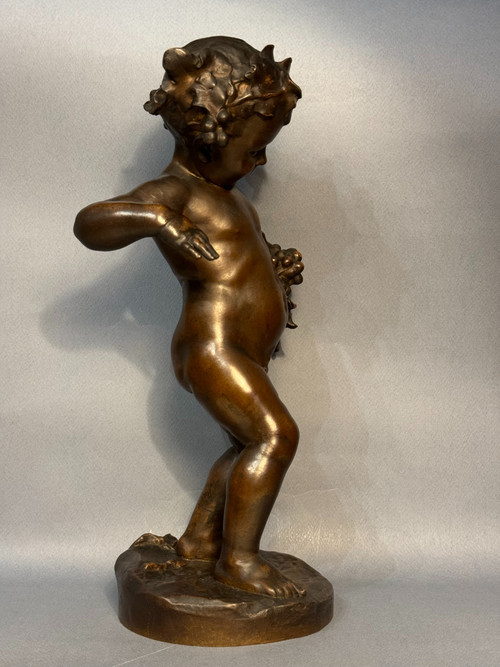 Bronzo Artdeco "Bacco bambino" firmato MALRIC