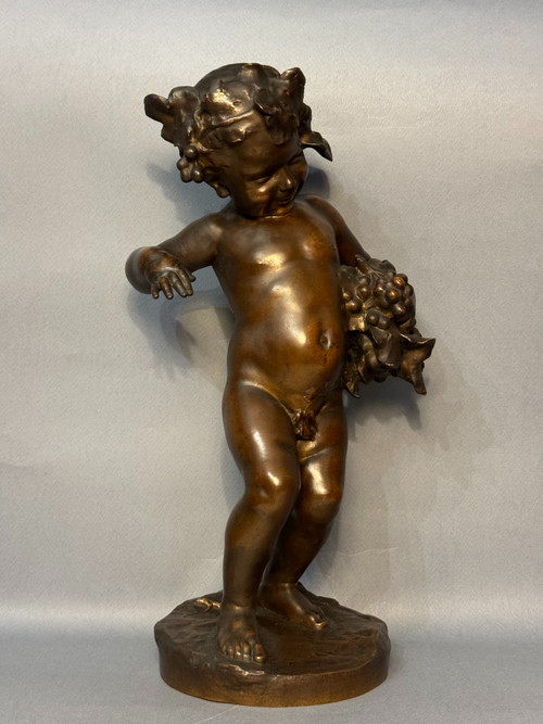 Bronzo Artdeco "Bacco bambino" firmato MALRIC