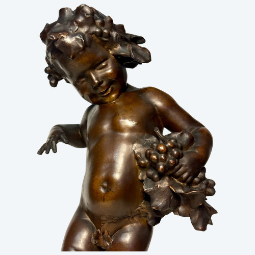 Bronzo Artdeco "Bacco bambino" firmato MALRIC