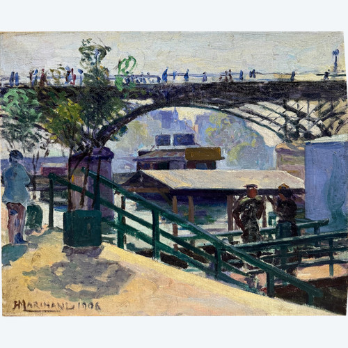 Jean Hippolyte Marchand (1883-1940) - Paris, Le Pont Des Arts, 1906