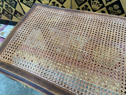 Banquette De Piano En Cannage De Style Louis XV