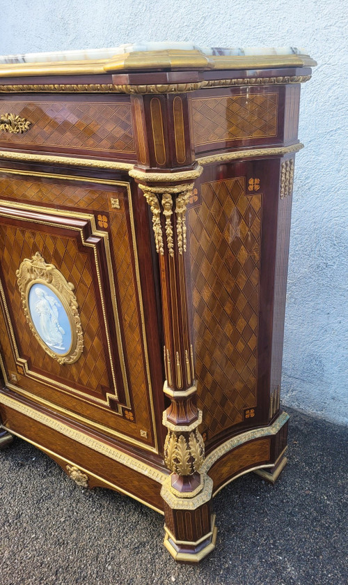 *offerta *Credenza ad altezza d'appoggio Intarsiata, Napoleone III, XIX Secolo