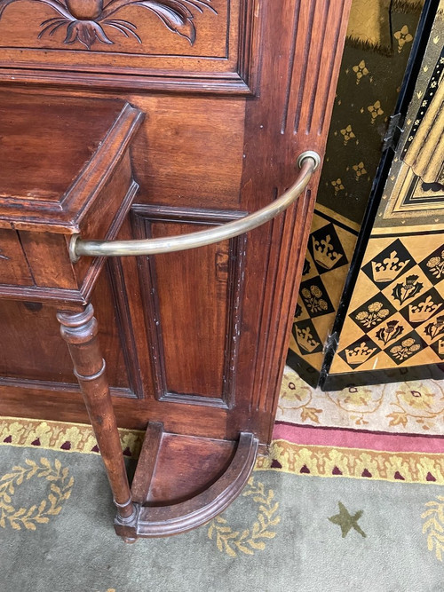 Guardaroba d'ingresso in noce Napoleone III
