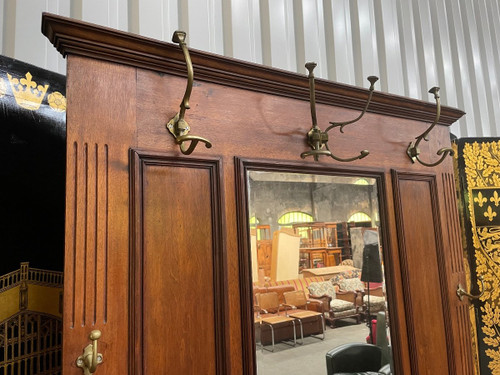 Guardaroba d'ingresso in noce Napoleone III