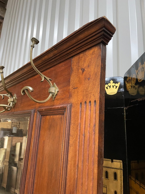 Guardaroba d'ingresso in noce Napoleone III
