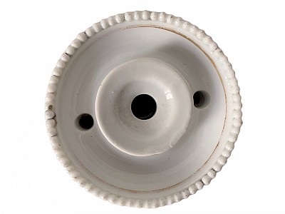Inkwell In Polychrome Porcelain XIXth Century