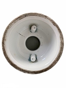 Inkwell In Polychrome Porcelain XIXth Century