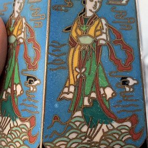 Hexagonal vase in cloisonné enamels china