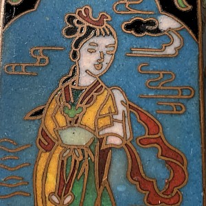 Hexagonal vase in cloisonné enamels china
