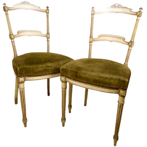 Paire De Chaises Napoléon III Style Louis XVI