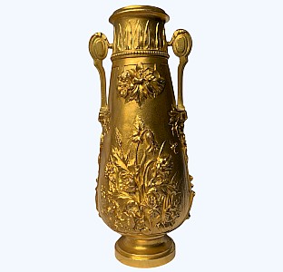 Corrieaux vergoldete Bronze Baluster Vase