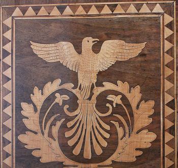 Inlaid Gueridon Table, in Walnut and Light Wood - 2nd part of the 19th century