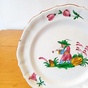 Earthenware plate: Les Islettes XVIIIth century.