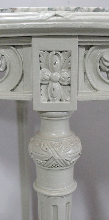 Holzsockeltisch Rechampi und Cannage im Stil von Louis XVI - 1920