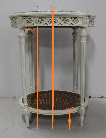 Holzsockeltisch Rechampi und Cannage im Stil von Louis XVI - 1920