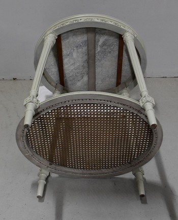 Holzsockeltisch Rechampi und Cannage im Stil von Louis XVI - 1920