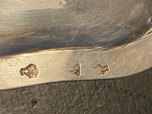 pair of solid silver dishes from the 18th century