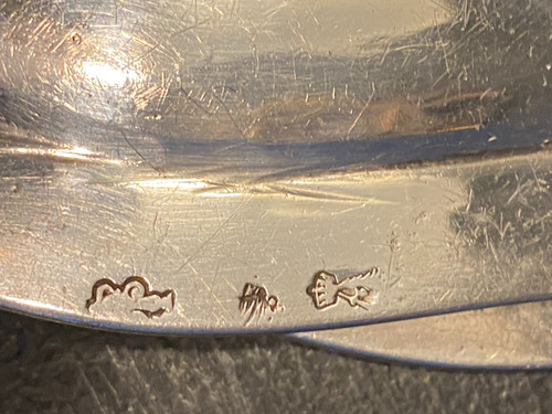 pair of solid silver dishes from the 18th century