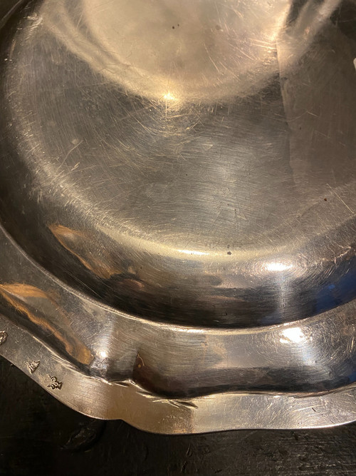 pair of solid silver dishes from the 18th century